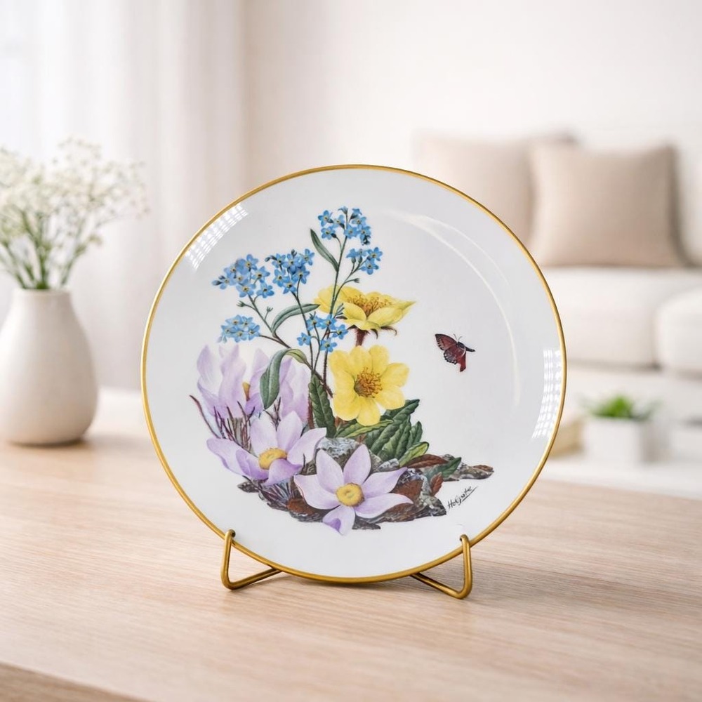 1978 Alaskan Wildflowers Plate Franklin Porcelain Sierra Club